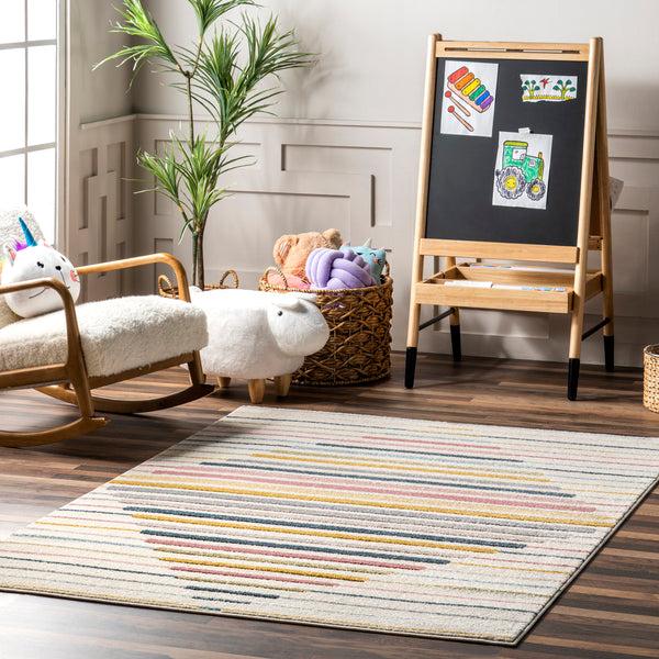 Nuloom Jaelynn Diamond Striped Kids Area Rug Multi
