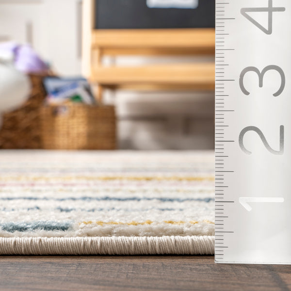 Nuloom Jaelynn Diamond Striped Kids Area Rug Multi