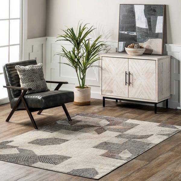 Nuloom Jamesina Modern Geometric Area Rug Gray