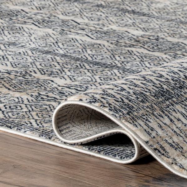 Nuloom Janene Tribal Banded Fringe Area Rug Blue