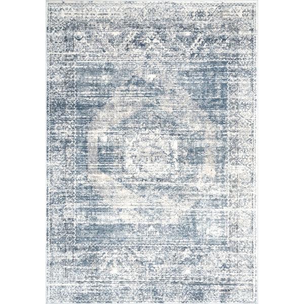 Nuloom Jayla Barbed Iris Medallion Area Rug Blue