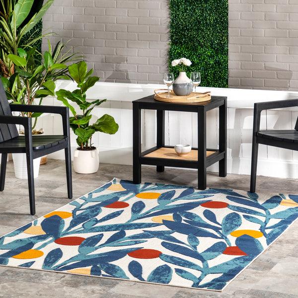 Nuloom Jenny Floral Indoor/Outdoor Area Rug Blue