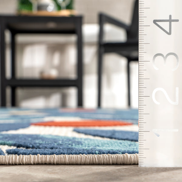 Nuloom Jenny Floral Indoor/Outdoor Area Rug Blue