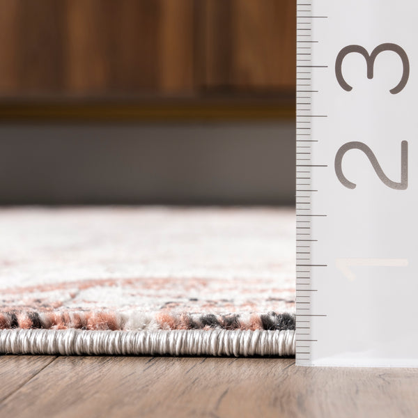 Nuloom Jesse Geometric Faded Fringe Area Rug Beige