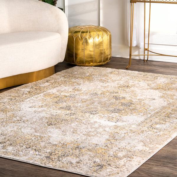 Nuloom Jodee Vintage Medallion Area Rug Gold