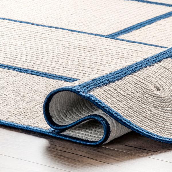 Nuloom Jolynn Modern Braided Shapes Area Rug Blue