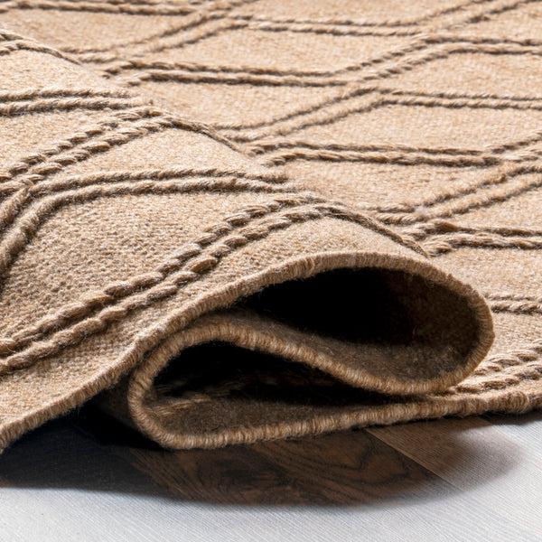Nuloom Jovianne Textured Lattice Area Rug Natural