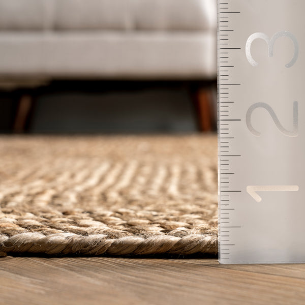 Nuloom Juniper Tiled Jute Area Rug Natural