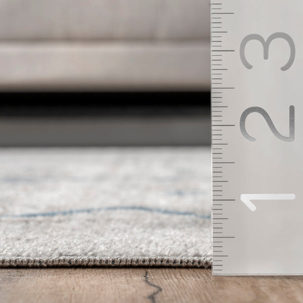 Nuloom Juniper Washable Crosshatch Area Rug Blue