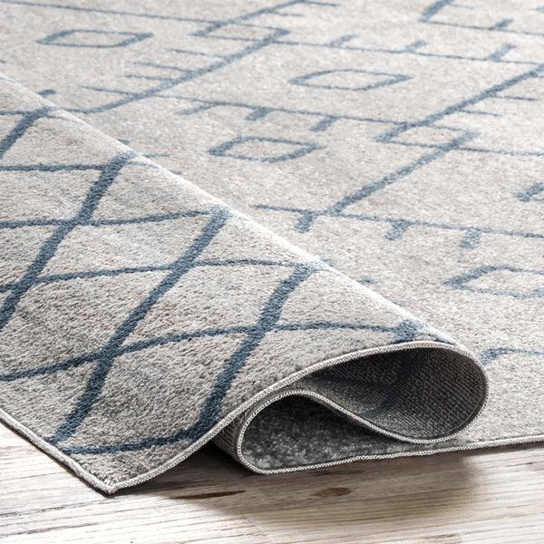 Nuloom Juniper Washable Crosshatch Area Rug Blue