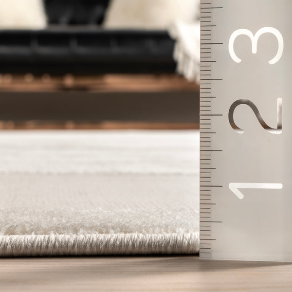 Nuloom Kahili High-Low Abstract Area Rug Cream