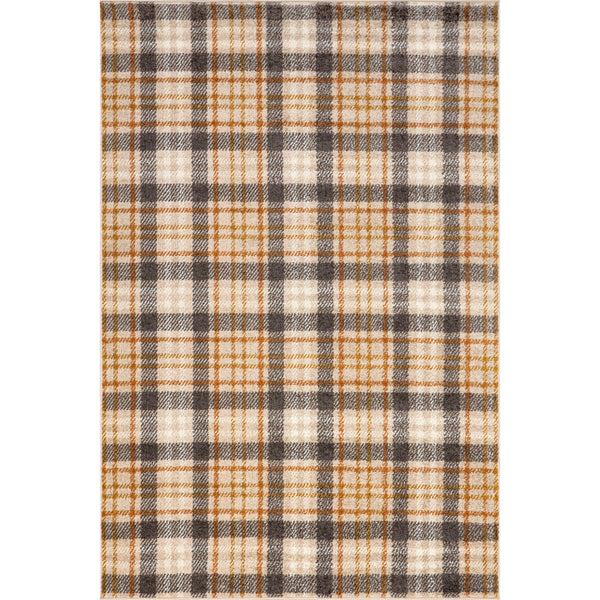 nuloom Kalila Retro Plaid Area Rug Orange & Ivory