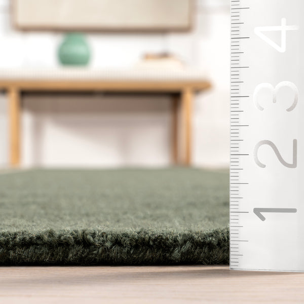 Nuloom Kari Striped Wool Area Rug Dark Green