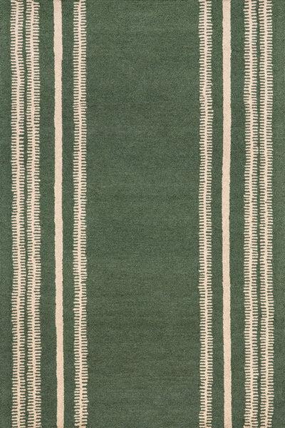 nuloom Kari Striped Wool Area Rug Dark Green