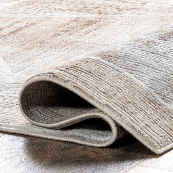 Nuloom Karly Distressed Geometric Area Rug Beige