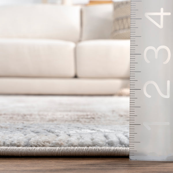 Nuloom Karly Distressed Geometric Area Rug Beige