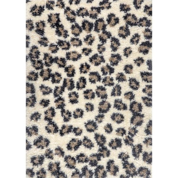 nuloom Kenina Leopard Shag Area Rug Ivory