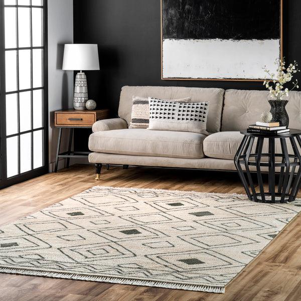 Nuloom Kenley Spotted Diamonds Beige