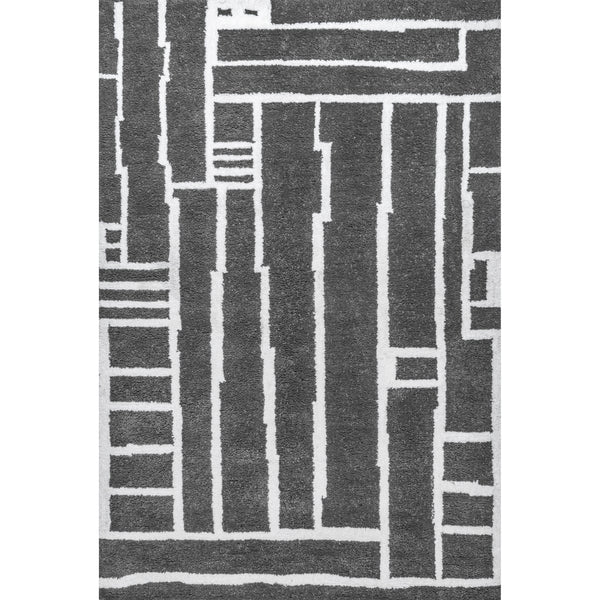 nuloom Kimi Geometric Modern Area Rug Gray
