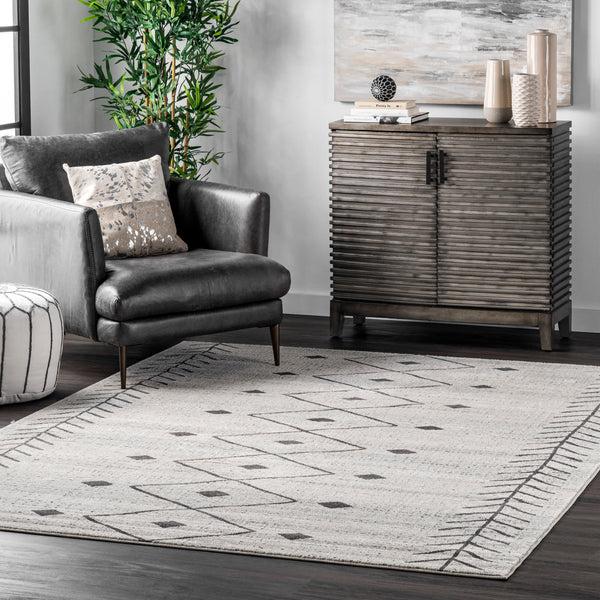 Nuloom Kimia Diamond Area Rug Ivory