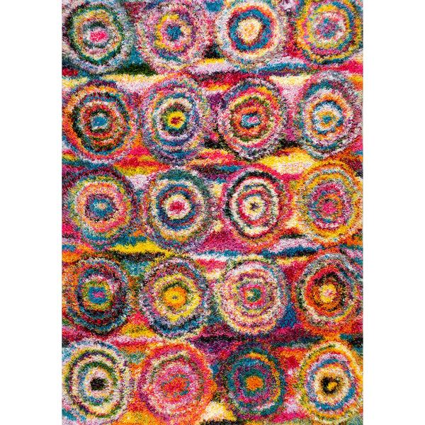 Nuloom Kindra Circles Shaggy Area Rug Multi