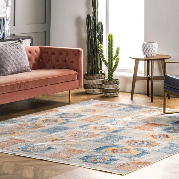 Nuloom Kingsley Distressed Aztec Area Rug Rust
