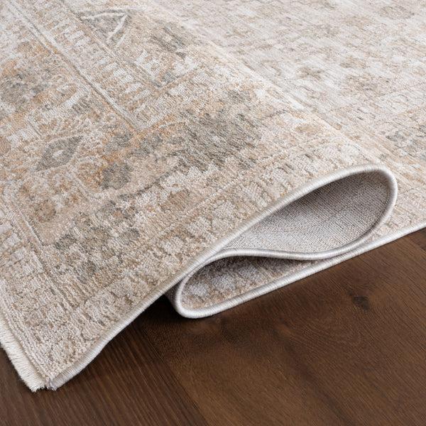 Nuloom Koami Medallion Fringe Area Rug Light Beige