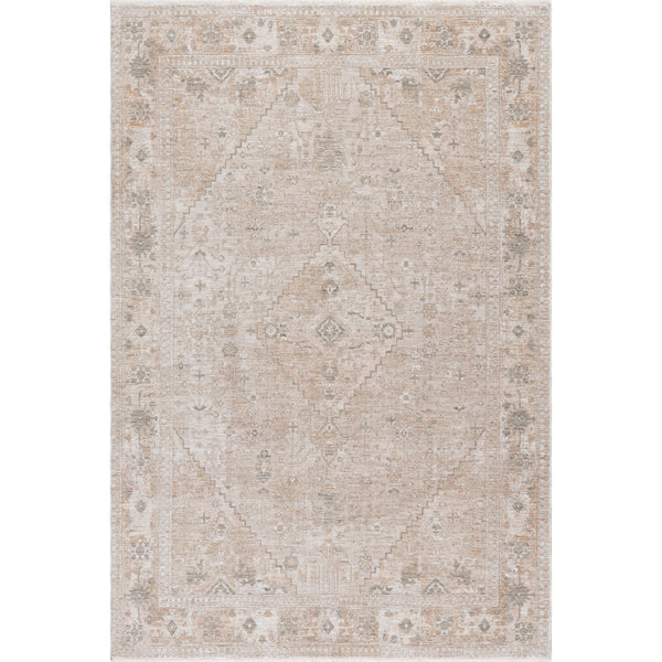 nuloom Koami Medallion Fringe Area Rug Light Beige