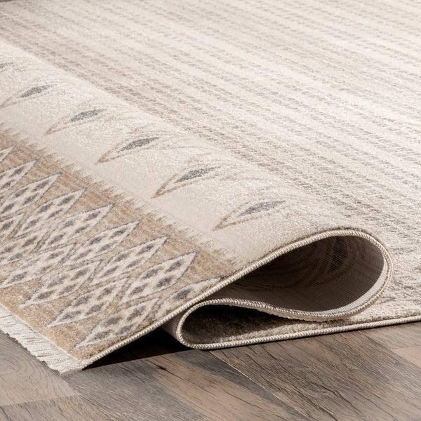 Nuloom Lailah Tribal Trellis Area Rug Beige