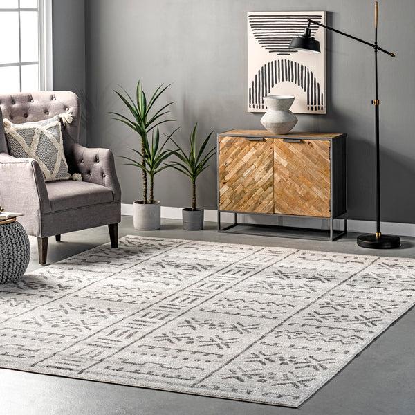Nuloom Laine Tribal Patterned Boho Area Rug Beige