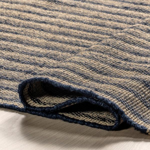 Nuloom Lake Striped Jute Area Rug Blue