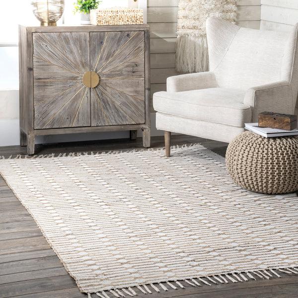 Nuloom Lavena Printed Winged Trellis Beige