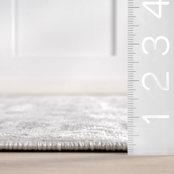 Nuloom Lilibet Traditional Medallion Area Rug Grey