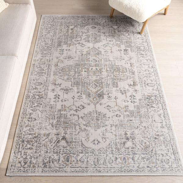 Nuloom Lilibet Traditional Medallion Area Rug Grey
