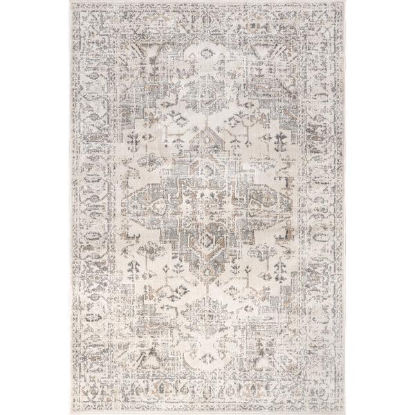 nuloom Lilibet Traditional Medallion Area Rug Grey