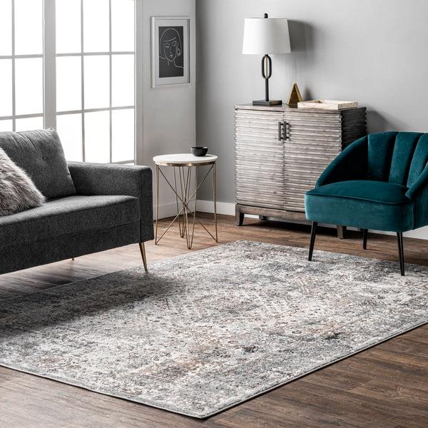 Nuloom Lola Distressed Medallion Area Rug Beige