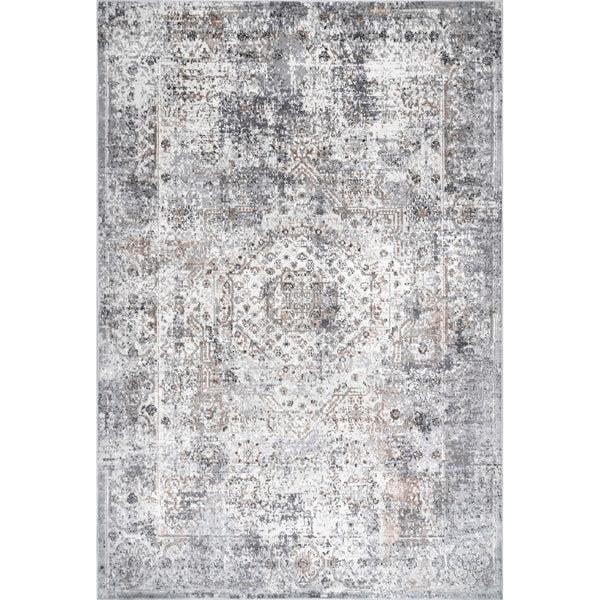 nuloom Lola Distressed Medallion Area Rug Beige