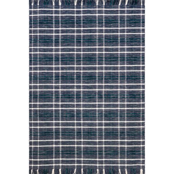 nuloom Loretta Plaid Wool Fringe Area Rug Blue