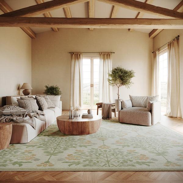 Nuloom Nuloom Loreva Floral Transitional Washable Area Rug Ivory