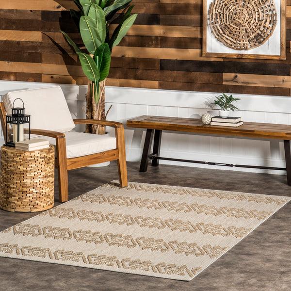 Nuloom Lorri Tribal Indoor/Outdoor Area Rug Beige