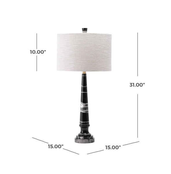 Nuloom Lucca 31" Marble Table Lamp Black