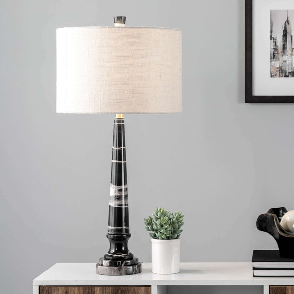 Nuloom Lucca 31" Marble Table Lamp Black