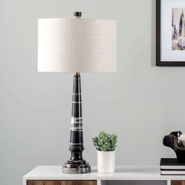 Nuloom Lucca 31" Marble Table Lamp Black