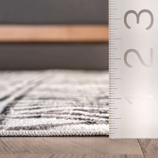 Nuloom Lucci Machine Washable Aztec Area Rug Grey
