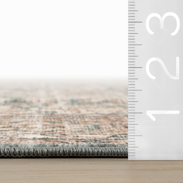 Nuloom Nuloom Luned Bordered Traditional Washable Area Rug Tan