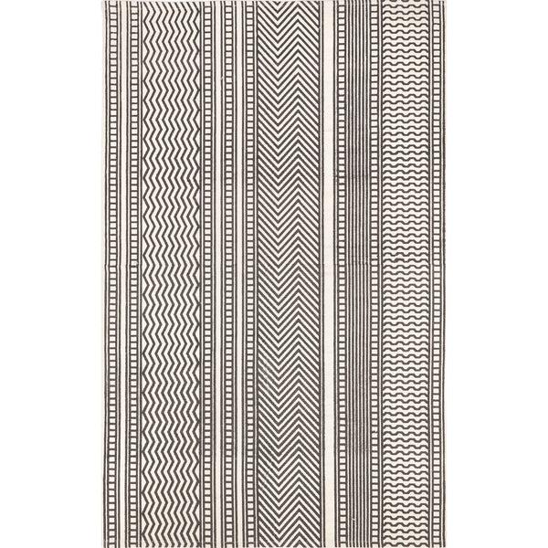 nuloom Lydie Bohemian Banded Cotton Area Rug Brown