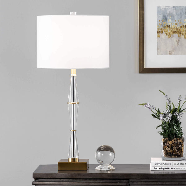Nuloom Lyon 31" Crystal Table Lamp Clear