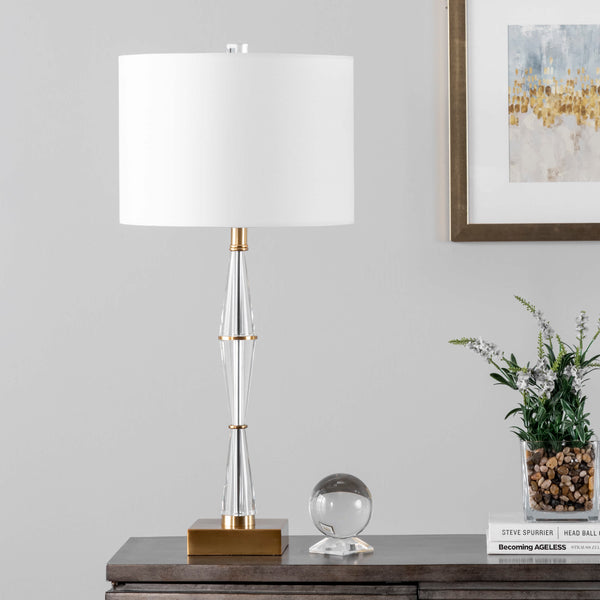 Nuloom Lyon 31" Crystal Table Lamp Clear
