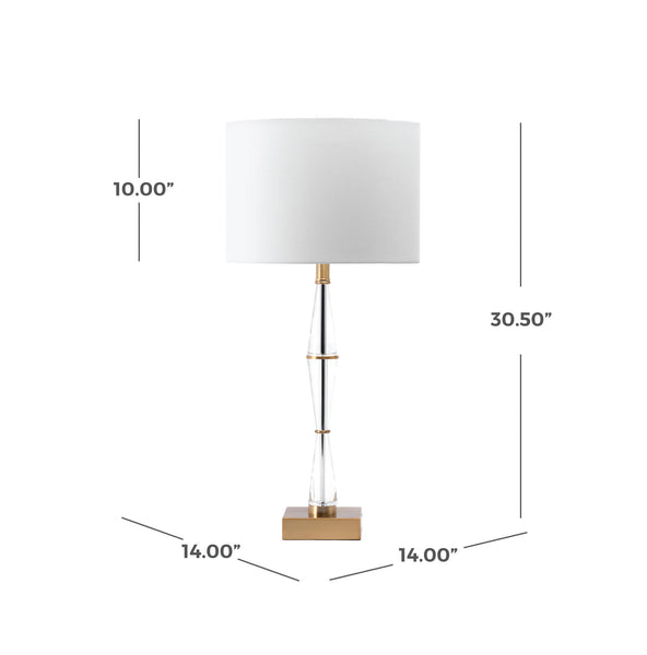 Nuloom Lyon 31" Crystal Table Lamp Clear