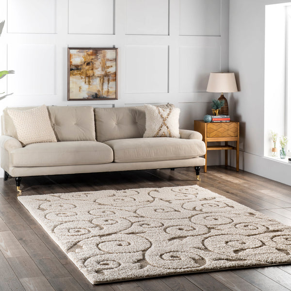 Nuloom Machine Made Maisha Area Rug Cream